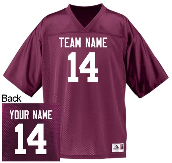 Customized MAROON Football Jersey in Men’s Adult & by DeLaMaison