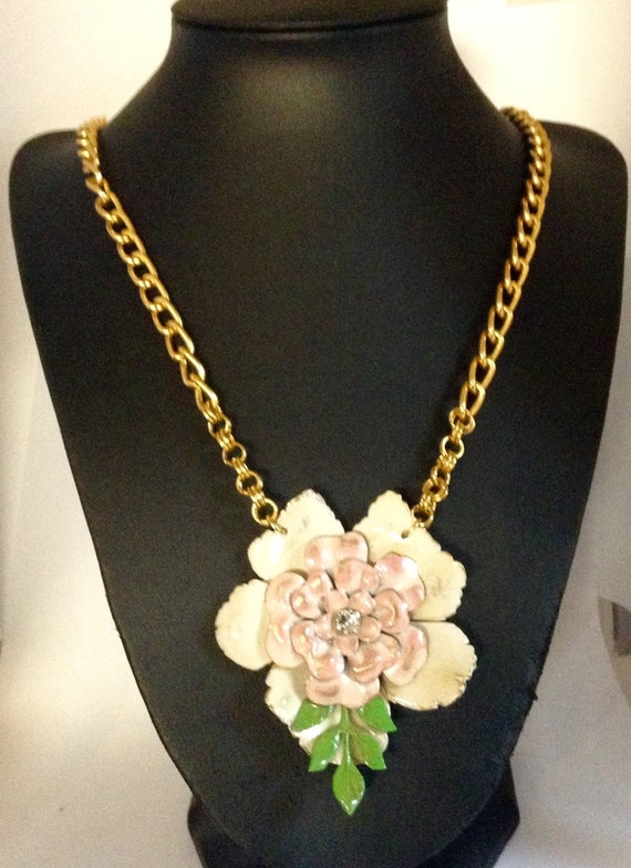 Large Open Flower Pendant