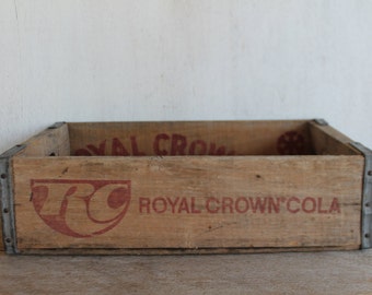 Vintage RC Cola Wooden Crate // Vintage Soda Crate // Royal Crown Cola