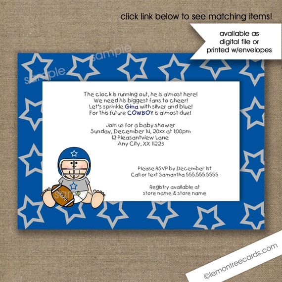 Dallas Cowboys Baby Shower Invitations 5