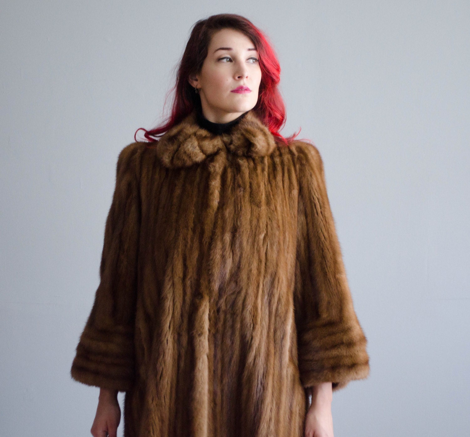 Vintage 1940s Mink Fur Coat 40s Fur Coat Coat Saks Fifth