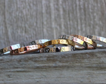 New Mother Jewelry, Kid's Name Jewelry, Women's Personalize, Personalized Jewelry, Gift For Her, Personalize Ring, Stacking Band, Name Rings