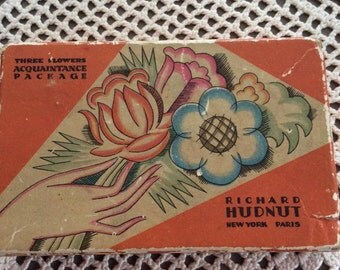 Vintage 1920s 1930s Makeup Box Richard Hudnut Great Graphics Box Is Empty Great For Display Art Crafts Scrap Booking