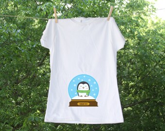 Christmas Snow Globe // Christmas Maternity Shirt