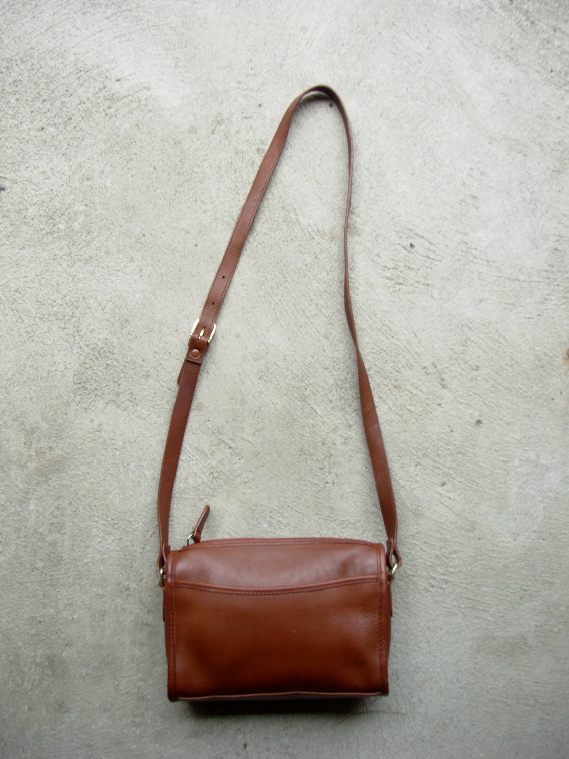 Vintage small brown leather purse brown crossbody purse