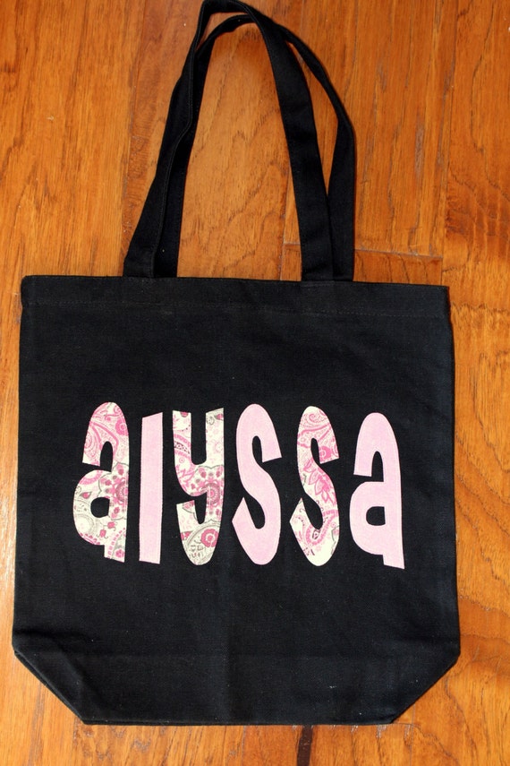 large personalized tote kids book bag library school custom large personalized tote kids book bag library school custom