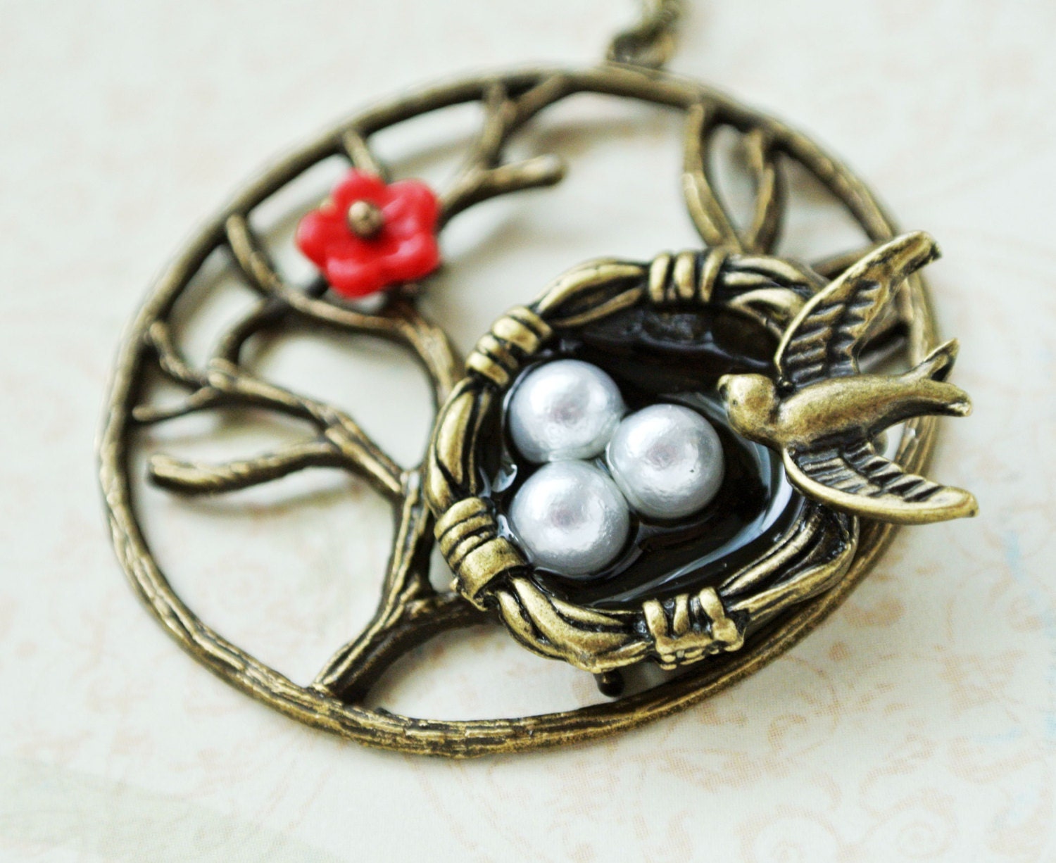 Bird Nest Necklace Nest Pendant Jewelry Egg Neckalce Tree