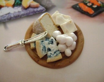 Dollshouse food 12th scale, tray cheese , miniatures food