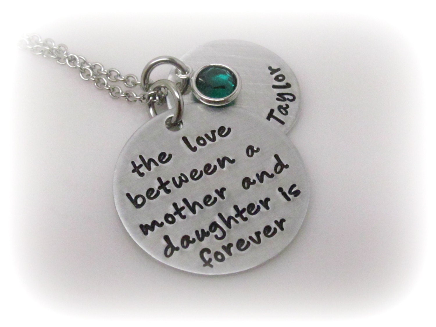 Mother Daughter Necklace Personalized Mom Jewelry Hand Stamped