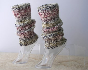 HAND Knit Extra Thick SEAMLESS Leg warmers in wool / wool dance leg warmers