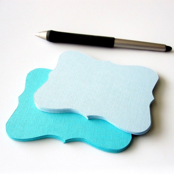 12 Wedding Bracket cards (4 x 3 inches) in Teal Textured Cardstock A253 Il_570xn