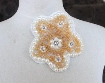beaded flower applique