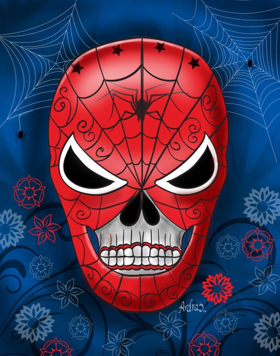 Spider Man Sugar Skull Digital Artwork Download by Ardras Art