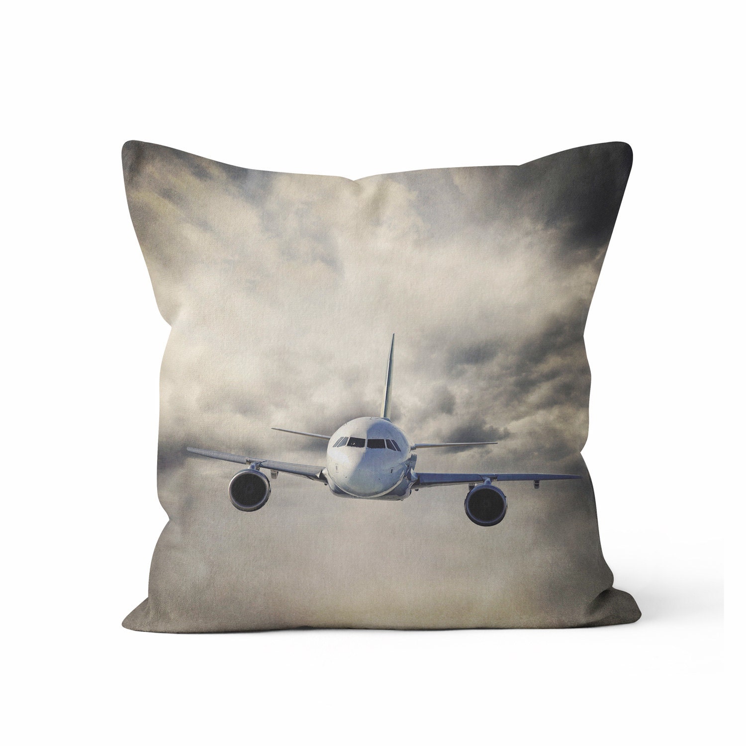 PLANE THROW PILLOW Cloudy Sky Airplane throw pillow Girls