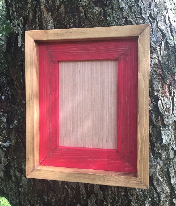 11 x 14 Rustic Picture Frame Red Rustic Weathered Stacked