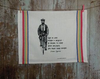 Life is Like Riding a Bike Tea Towel