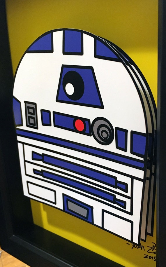 R2-D2 Print Art Star Wars Print Art R2D2 3D pop artwork droid