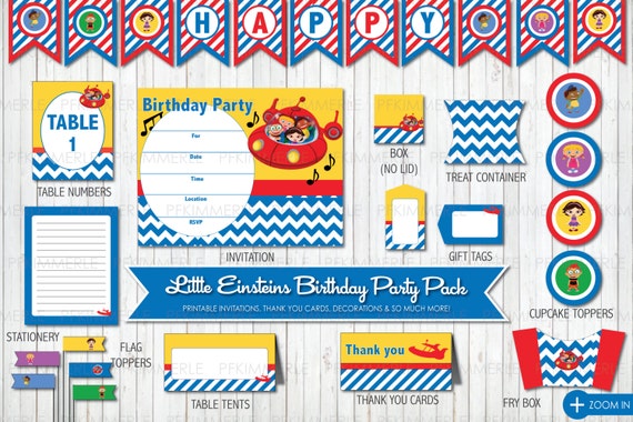 Little Einsteins Inspired Themed Printable Party Pack