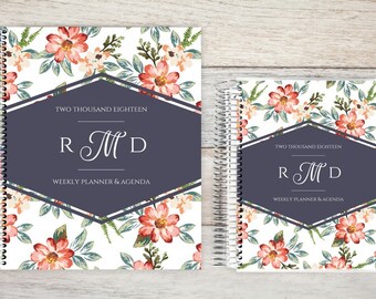 Planner | 2018 Planner | Weekly Planner | Hourly Planner | Custom Planner | Personal Planner | Life Planner | Planners | delicate floral
