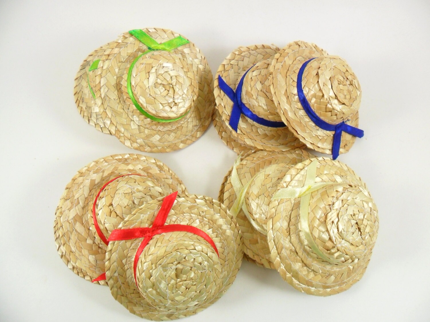 12 Straw Hats 4 Miniature Doll Hats