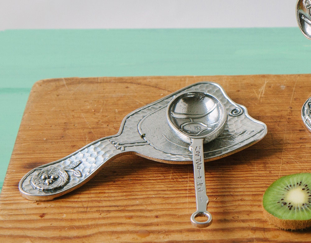 Pewter Spoon Rest Bird Spoon Rest by Crosby & Taylor formerly