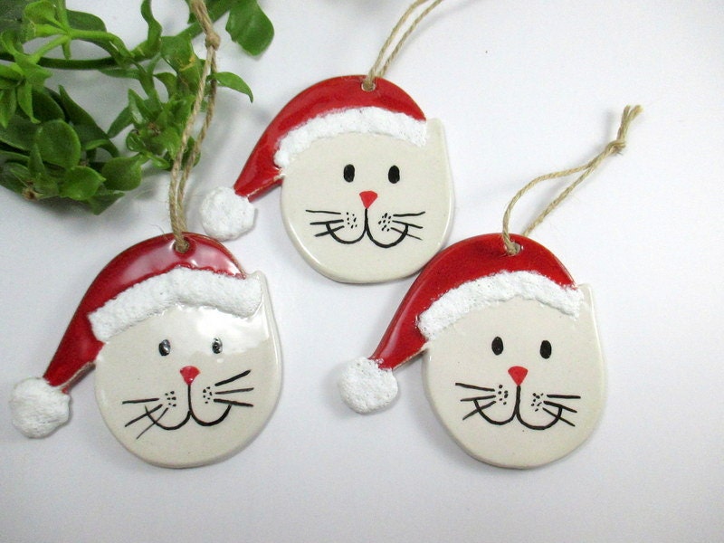 Handmade ceramic christmas tree ornament /Handmade by nazsCERAMICS