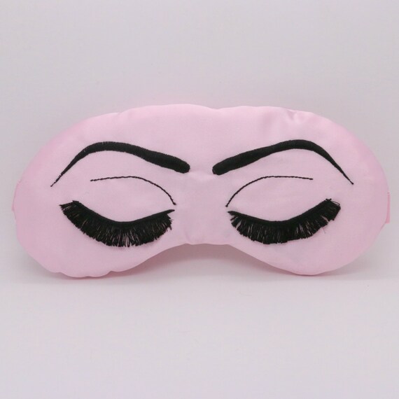 Pretty in Pink Sleep Mask Eye Mask Breakfast by TheSleepyCottage
