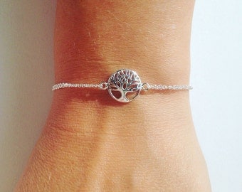 Tree of life bracelet, sterling silver bracelet, family tree bracelet, sterling silver tree, friendship bracelet