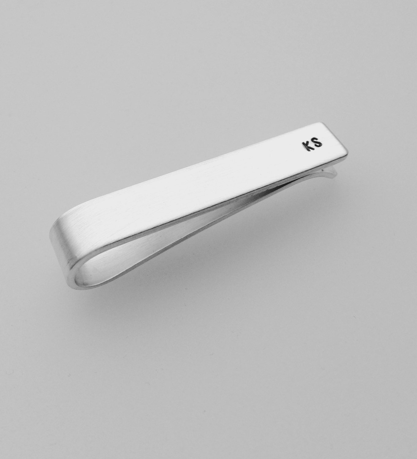 Sterling silver tie bar skinny tie clip mens tie bar