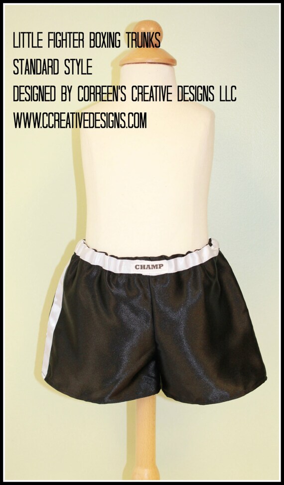 Little Fighter Infant Boxing Trunks Photo Prop Diaper Cover