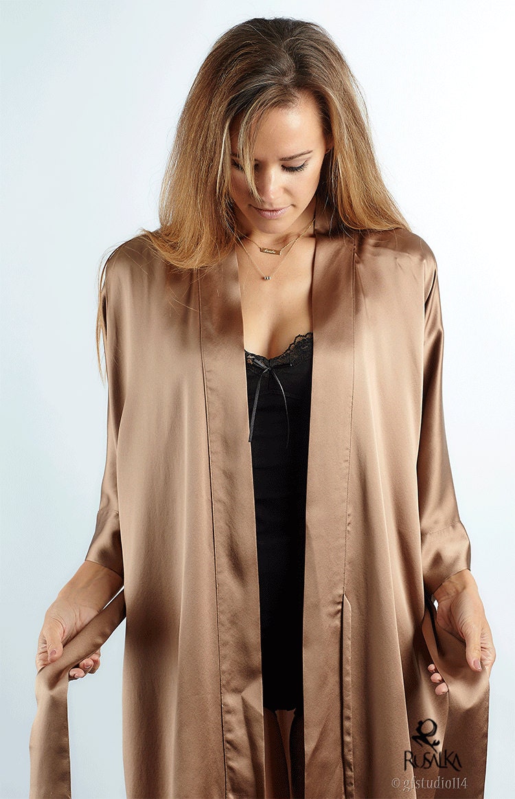 Pure Gold silk robe getting ready silk robe pure gold