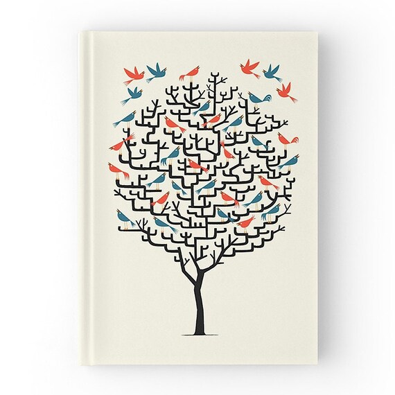 Out On A Lark - Hardcover Office Journal book - Ruled Line - iOTA iLLUSTRATION