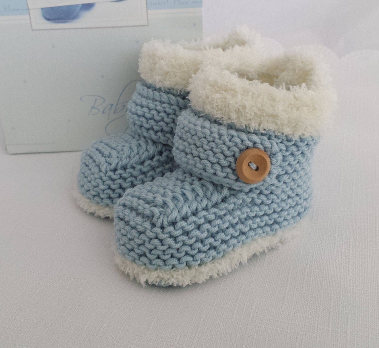 Knitted Baby Booties Baby Boys Booties by PreciousNewbornKnits
