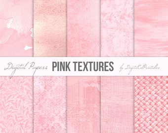 Pink digital papers Textured digital paper Pink backgrounds pink textures Textured paper Pink watercolor digital paper