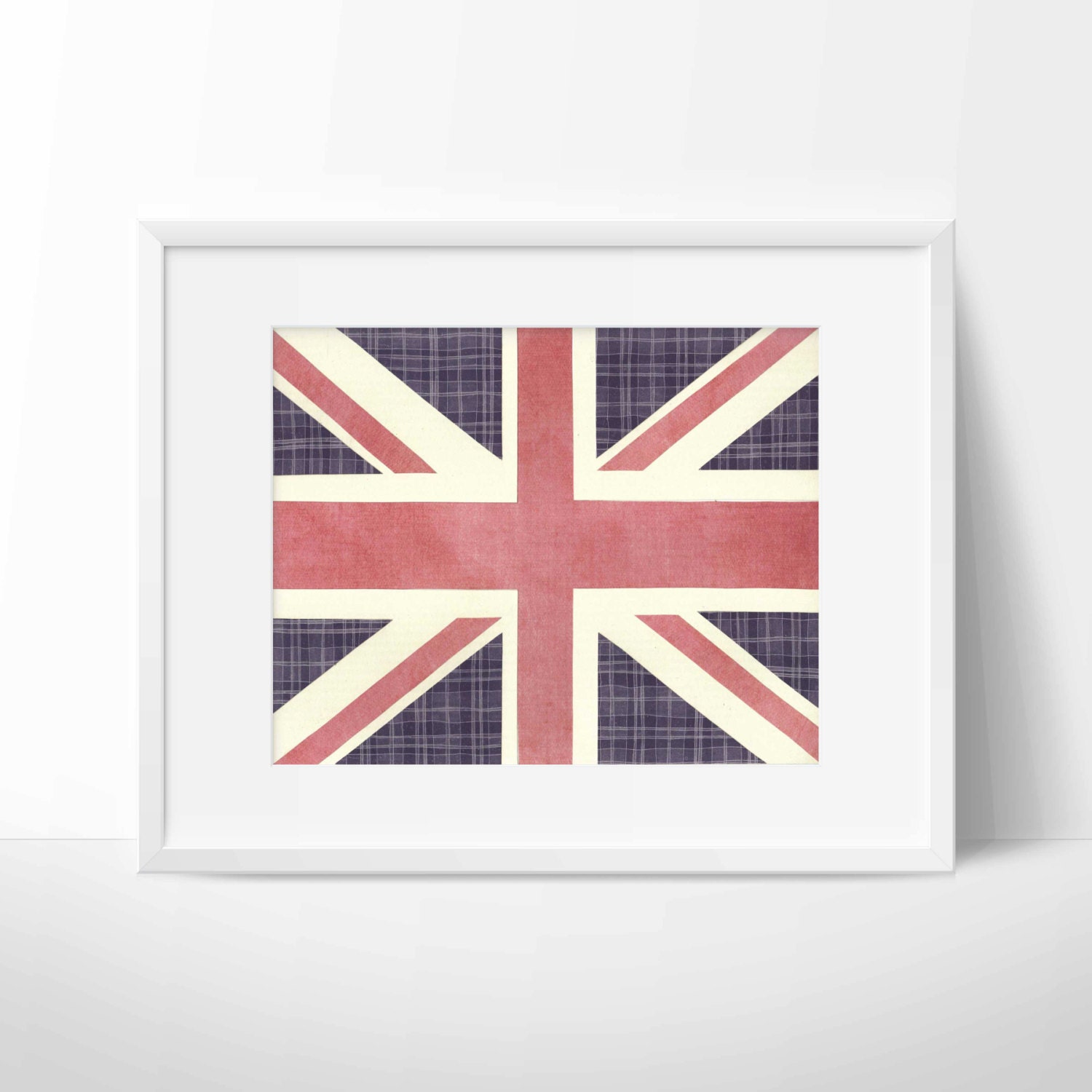 British Union Jack Flag Print Digital by WhitehallShop on Etsy