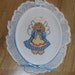 Cross Stitch Angel Finished Completed Framed Blue