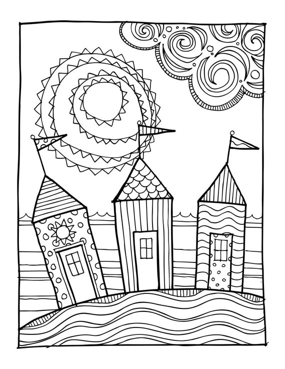 beach house coloring pages - photo #3