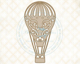 Blue Fern, Grand Balloon, Scrapbooking, Chipboard, Mixed Media, Card Making