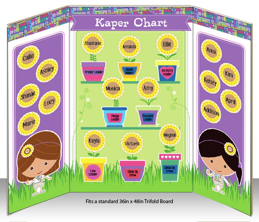 Cadette Girl Scout Kaper Chart Printable Instant by BellaNoche1