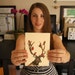Woodland Animal Print - Elk - Cardinals - Gocco Screenprint - ONLY 1 LEFT! - Antlers - Red Birds - Majestic Host - Limited Edition Print
