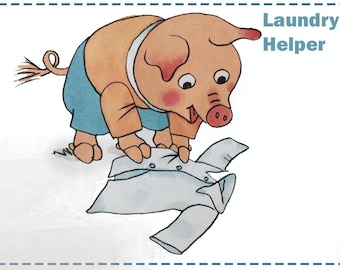 Kids Richard Scarry Helper Printable Chore Cards