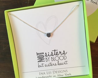 Heart Friendship Necklace, Heart Necklace, Like a Sister Necklace, Best Friend Necklace, Gift Best Friend, Sister in Law Gift, Sorority Gift