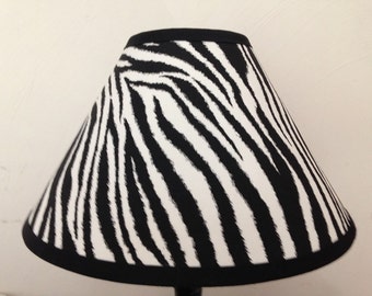 Zebra Print Fabric Lamp Shade