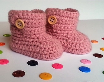 Baby Booties, Crochet Baby Booties, Baby Boots.