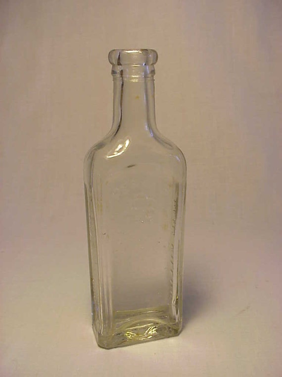 C1920s Renne's Pain Killing Magic Oil Cork Top Clear