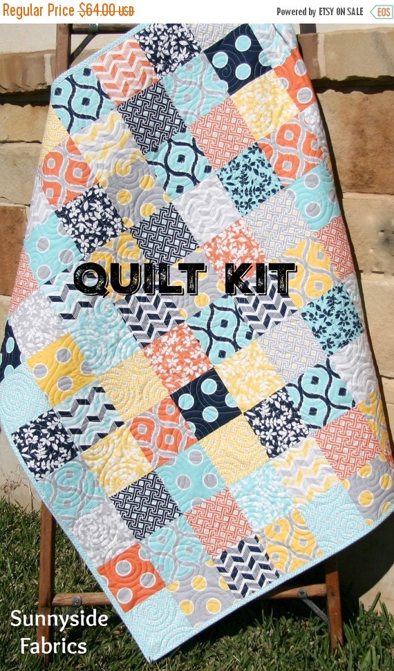 Patchwork Quilt Kit Moda Fabrics Mixologie by by SunnysideFabrics