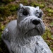 miniature schnauzer concrete statue