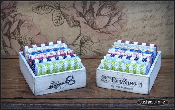 Miniature dollhouse fabric