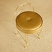 Gold Vanity Seat, Hollywood Regency Stool