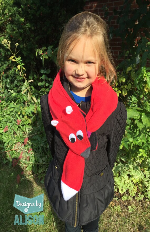 Red Faux Stole Neck Wrap